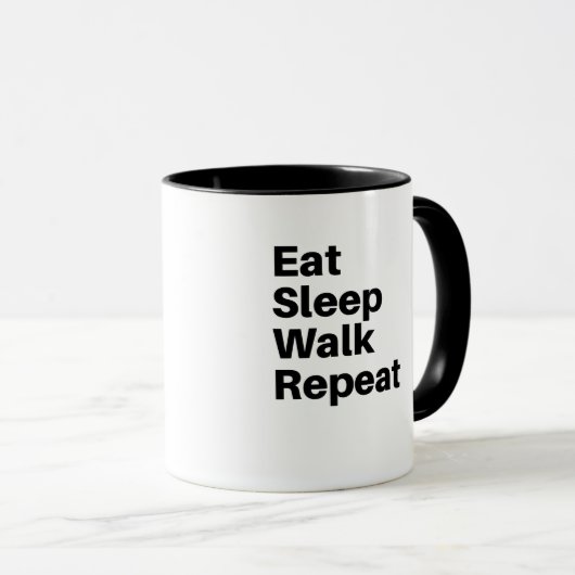 Eet slaapwandelen herhalen mok (Voorkant rechts)