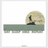 Eet slaapwandeling Herhaal wandelen Wild Sticker (Vel)