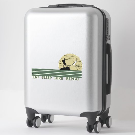 Eet slaapwandeling Herhaal wandelen Wild Sticker (Koffer)