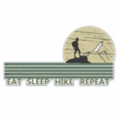 Eet slaapwandeling Herhaal wandelen Wild Sticker (Voorkant)