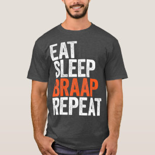 Eet Slaapzeil Herhaal Fiets Motorcross Gift T-shirt