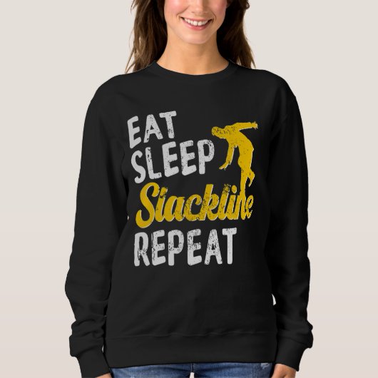 Eet Slackline Slacklining Slackliner Balance Trui (Voorkant)