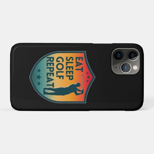 EET SLAPEN GOLF HERHALEN Case-Mate iPhone CASE (Achterkant (horizontaal))