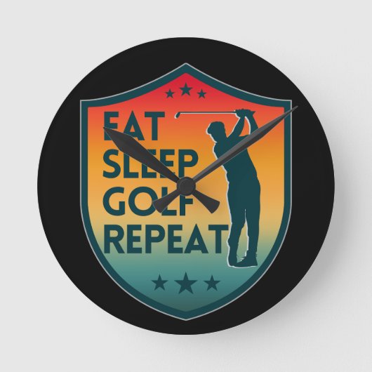 EET SLAPEN GOLF HERHALEN RONDE KLOK (Voorkant)