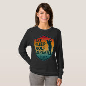 EET SLAPEN GOLF HERHALEN T-SHIRT (Voorkant volledig)