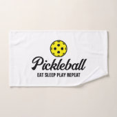 Eet slapen herhalen leuke pickleball-handdoeken handdoek (Handdoek)