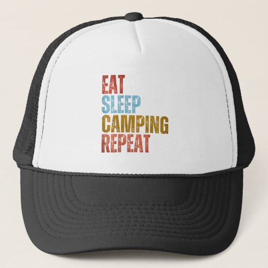 EET SLAPEN KAMPEN HERHALEN TRUCKER PET (Voorkant)