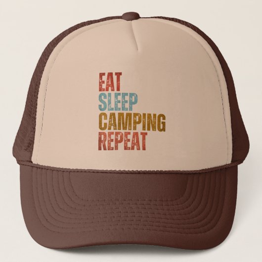 EET SLAPEN KAMPEREN HERHAAL TRUCKER PET (Voorkant)