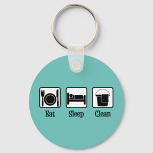 Eet Sleep Clean Sleutelhanger