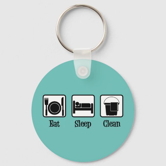 Eet Sleep Clean Sleutelhanger (Voorkant)