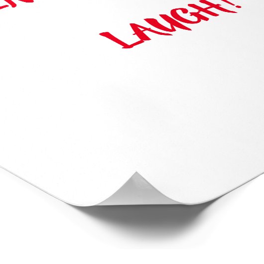 EET! SLUIT! LAUGH! HOUD! Poster prijsopgave (Hoek)