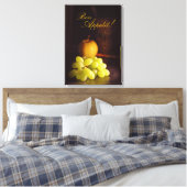 Eet smakelijk! Appel en druiven Wall Art Canvas Afdruk (Insitu (Slaapkamer))