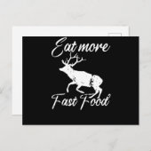 Eet sneller voedsel eten vlees eten honger briefkaart (Voorkant / Achterkant)
