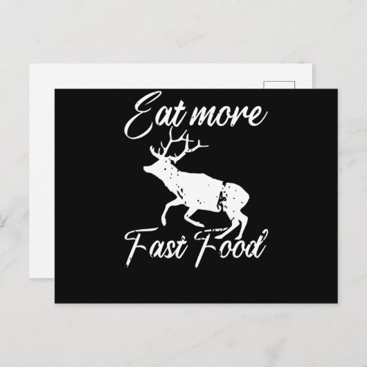 Eet sneller voedsel eten vlees eten honger briefkaart (Voorkant / Achterkant)