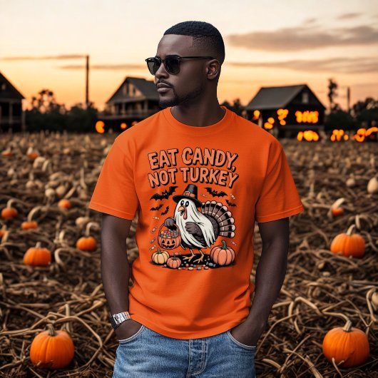 Eet Snoep niet Turkije Grappige Halloween Thanksgi T-shirt