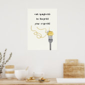Eet spaghetti poster (Keuken)