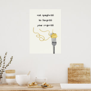 Eet spaghetti poster