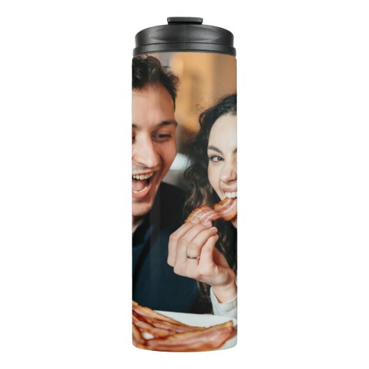 Eet Spek Foto Aanpassen Personaliseren Thermosbeker (Voorkant)