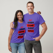 EET STUDIE GAME SLEEP HERHALEN meisje T-shirt (Unisex)