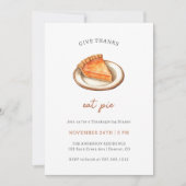 Eet taart Thanksgiving diner Kaart (Voorkant)