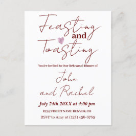 Eet- & toastrepetitie diner minimalistisch briefkaart