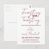 Eet- & toastrepetitie diner minimalistisch briefkaart (Voorkant / Achterkant)