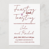 Eet- & toastrepetitie diner minimalistisch briefkaart (Voorkant)