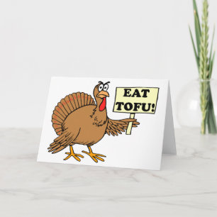 Eet Tofu Feestdagen Kaart