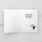 Eet Tofu! Niet Turkije! Tofu Gemakkelijker te Feestdagen Kaart (Binnen)