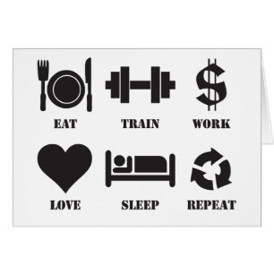 Eet, Train, Werk, Liefde, Slaap, Herhaal