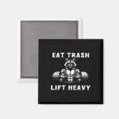 Eet Trash Lift Zware Racoon Lifting Gym Fitness Wo Magneet (Voorkant / Achterkant)