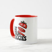 Eet uw groenten - Tomatversie Mok (Voorkant links)