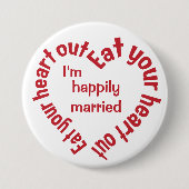 EET UW HEART UIT douaneknoppen Ronde Button 7,6 Cm (Voorkant)