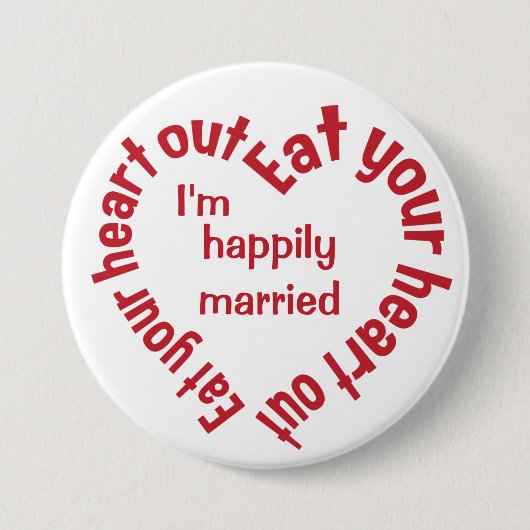 EET UW HEART UIT douaneknoppen Ronde Button 7,6 Cm (Voorkant)