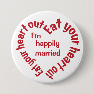 EET UW HEART UIT douaneknoppen Ronde Button 7,6 Cm