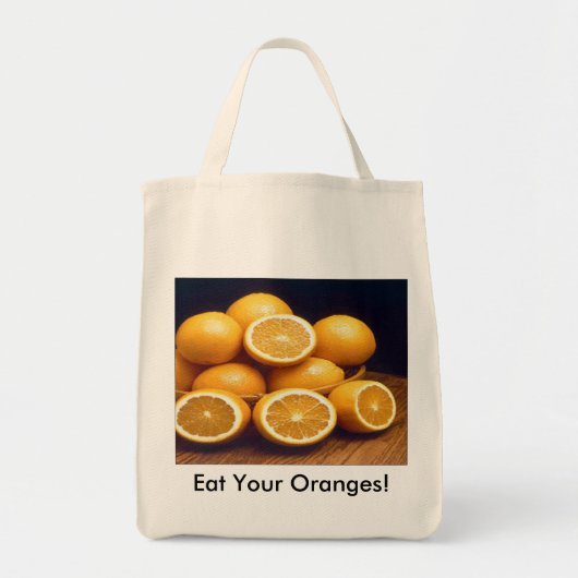 Eet uw Sinaasappels Tote Bag (Voorkant)