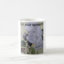 Eet uw spinazie Popeye-mok (koffie) Koffiemok