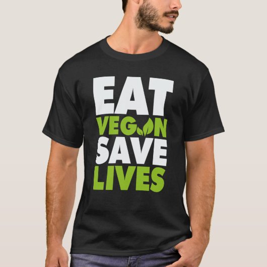 Eet Vegan Red levens T-shirt (Voorkant)