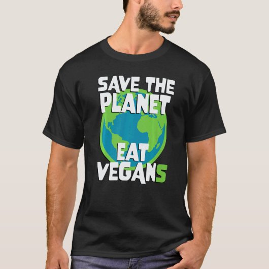 Eet Veganistisch T-shirt (Voorkant)