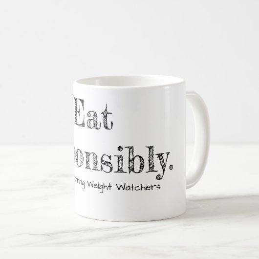 Eet verantwoord. Mok (Voorkant rechts)