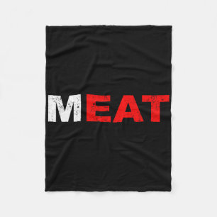 Eet vlees Carnivoor Vlees Zaad Dieet BBQ Grillen Fleece Deken
