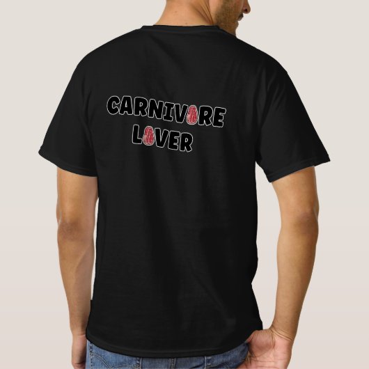 Eet vlees Herhaal Carnivoor Ketovore Keto Grappig T-shirt (Achterkant)