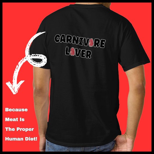 Eet vlees Herhaal Carnivoor Ketovore Keto Grappig  T-shirt