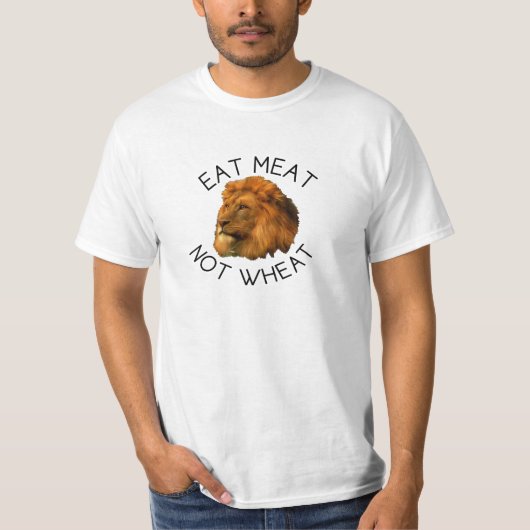 Eet Vlees met geen tarwehars, voor keto-liefhebber T-shirt (Voorkant)