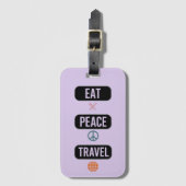 Eet Vrede Reizen Bagagelabel (Voorkant (verticaal))