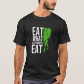 Eet wat elephans eten voor vegetarische Mannen Vro T-shirt (Voorkant)