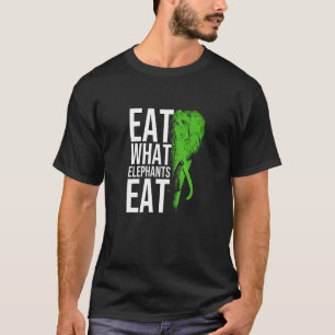 Eet wat elephans eten voor vegetarische Mannen Vro T-shirt