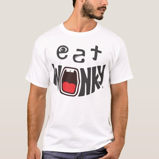 Eet Wonky Boodschap. Gravy. Goed." T-shirt (Voorkant)