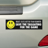 Eet worstjes, geen bumperkleven bumpersticker (Op auto)