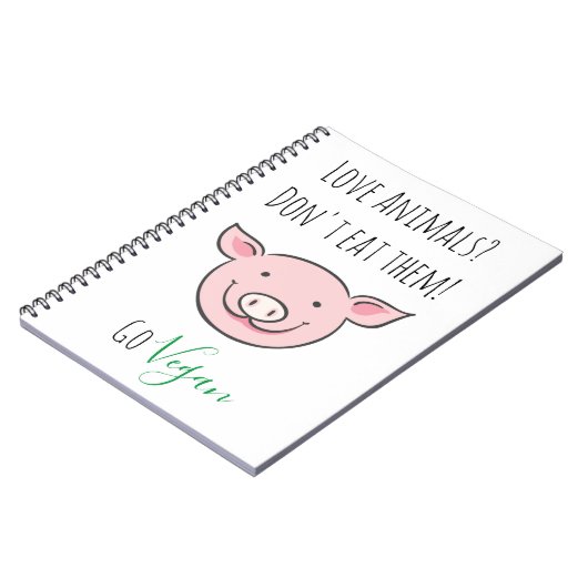 Eet ze niet met een schattig boerderij van cartoon notitieboek (Linkerzijde)